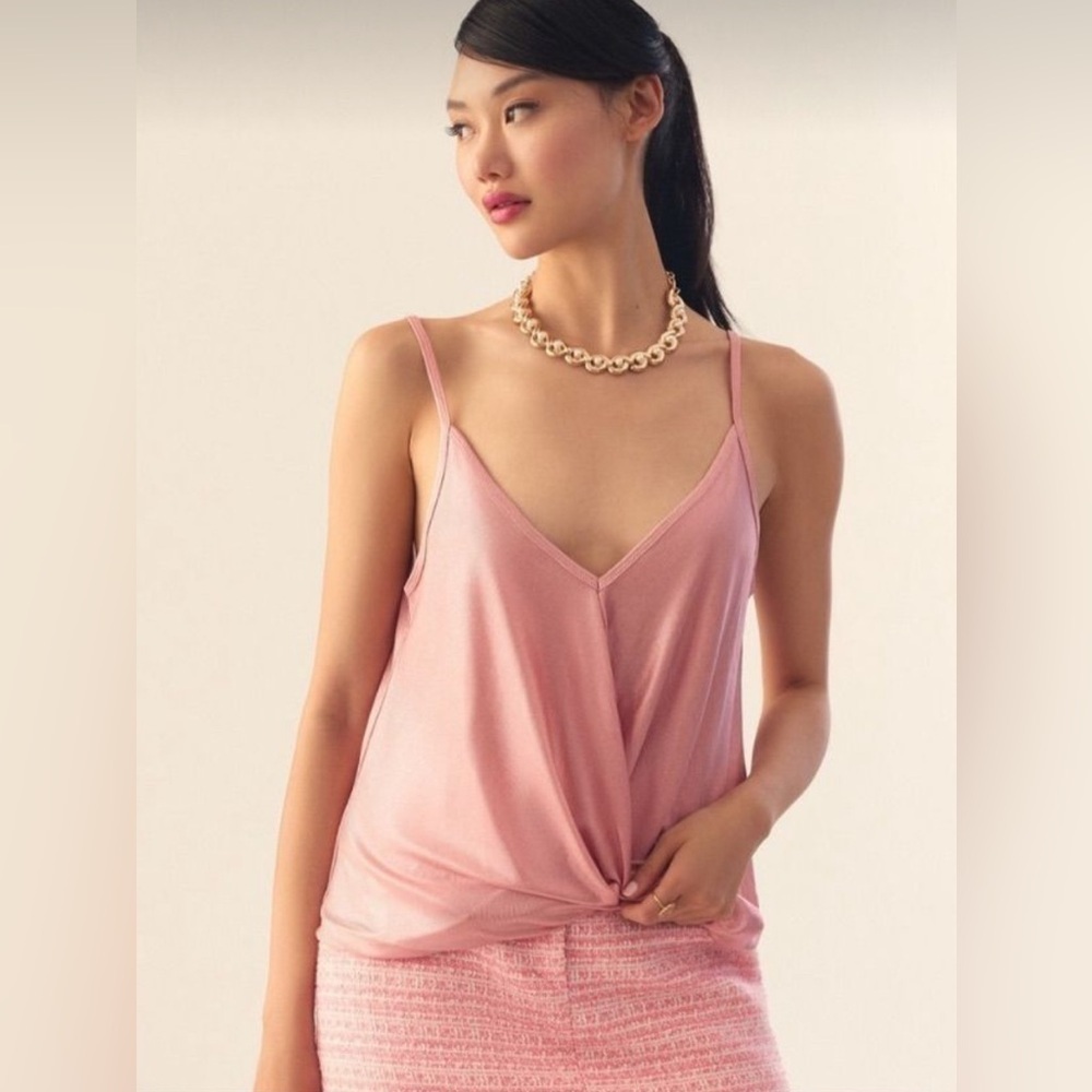 NWT Anthropologie Porridge Shine Wrap Tank W/ Shimmer Size Medium